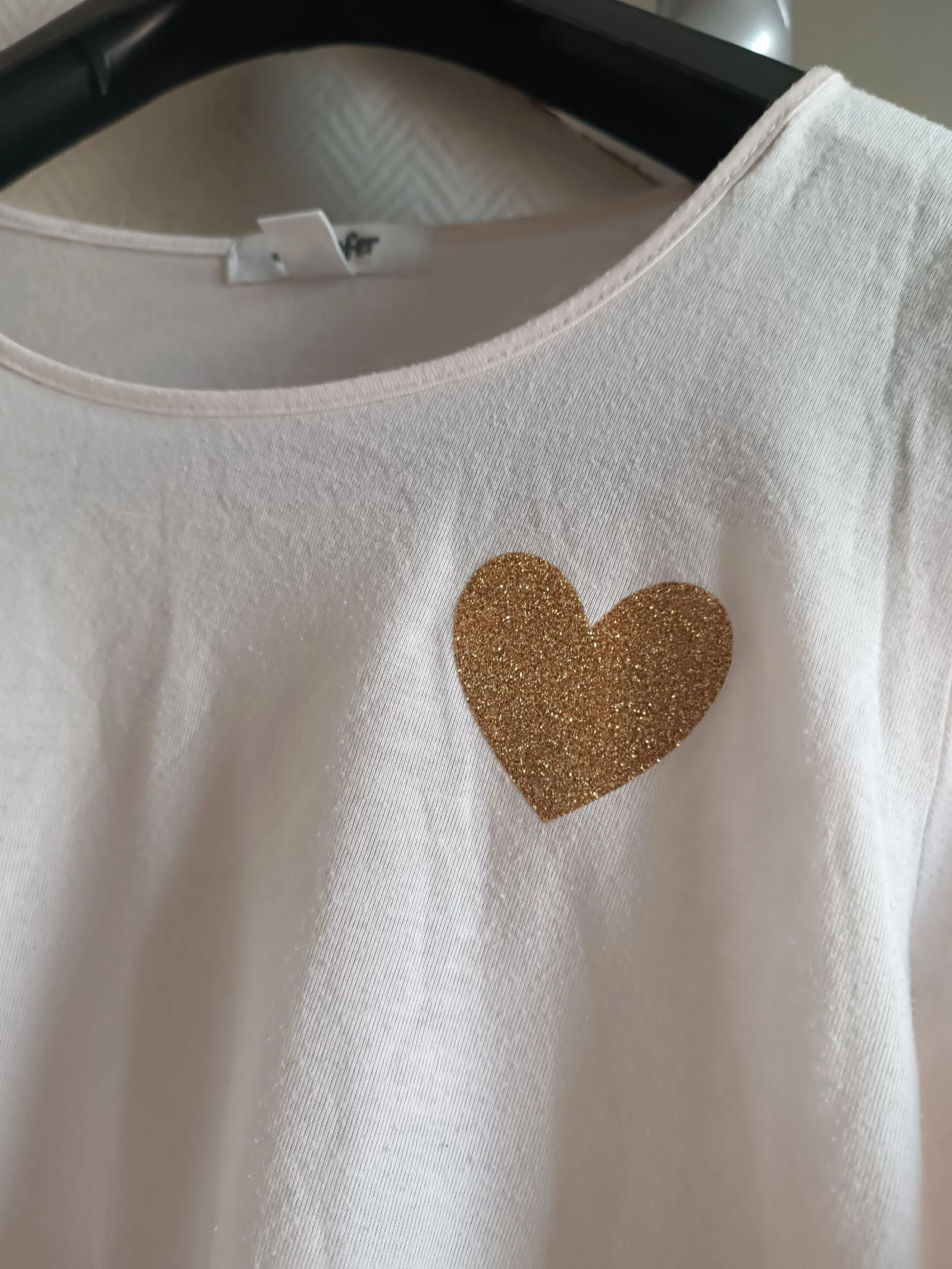 T shirt glitter heart & bow size XS – photo 5